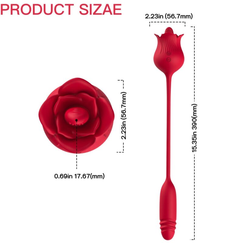 ARMONY - ROSELIP LICKING VIBRANDO CLITÓRIO E VIBRADOR VERMELHO - Image 4