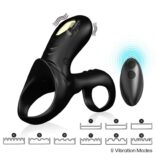ARMONY - ANEL VIBRADOR DUPLO RANGER PARA CASAIS PRETO