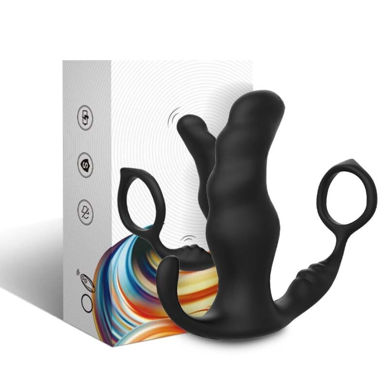 ARMONY - KNIGHT VIBRADOR ANAL PRÓSTATA E ANEL CONTROLE REMOTO PRETO - Image 4