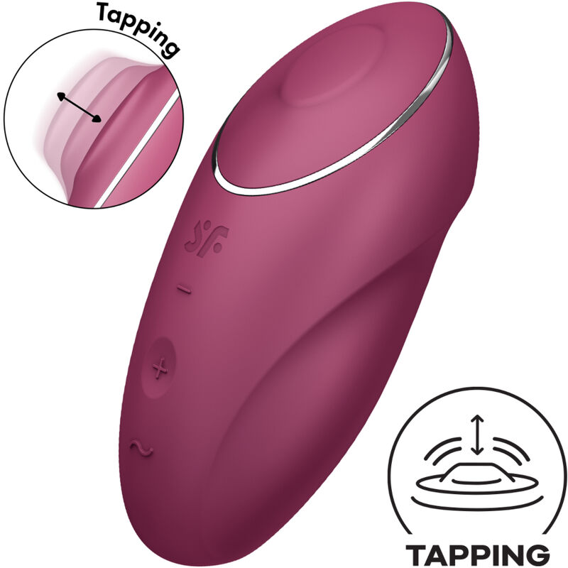 SATISFYER - TAP CLIMAX 1 VIBRADOR LAY-ON ROJO - Image 4