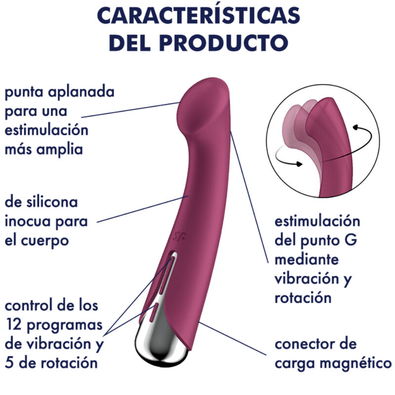 SATISFYER - SPINNING G-SPORT 1 VIBRADOR ROTADOR ROJO - Image 5