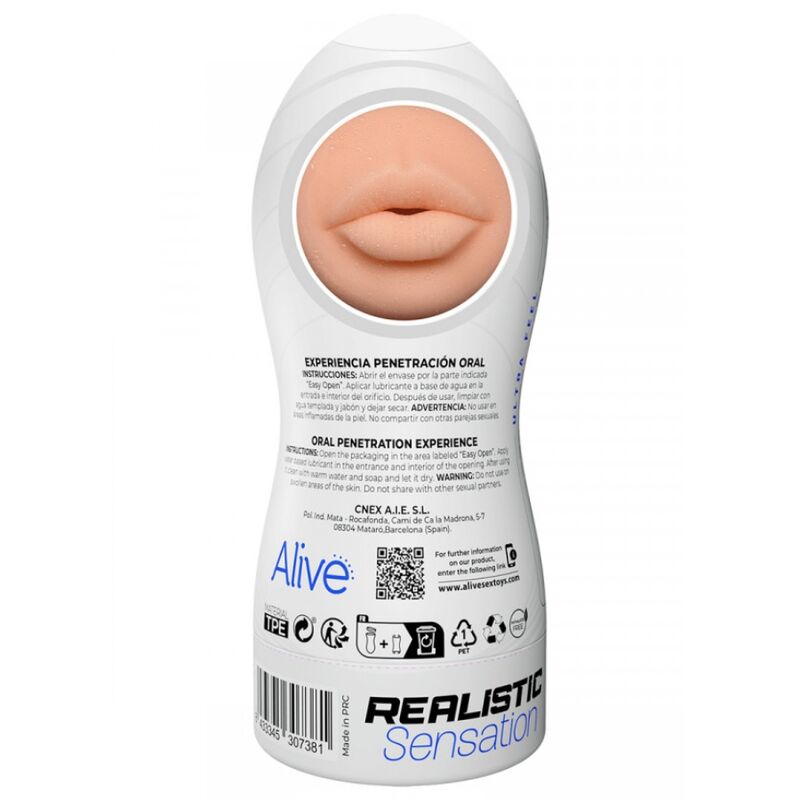 ALIVE - MAXI FLEX MASTURBADOR MASCULINO ORAL TAMANHO L - Image 4