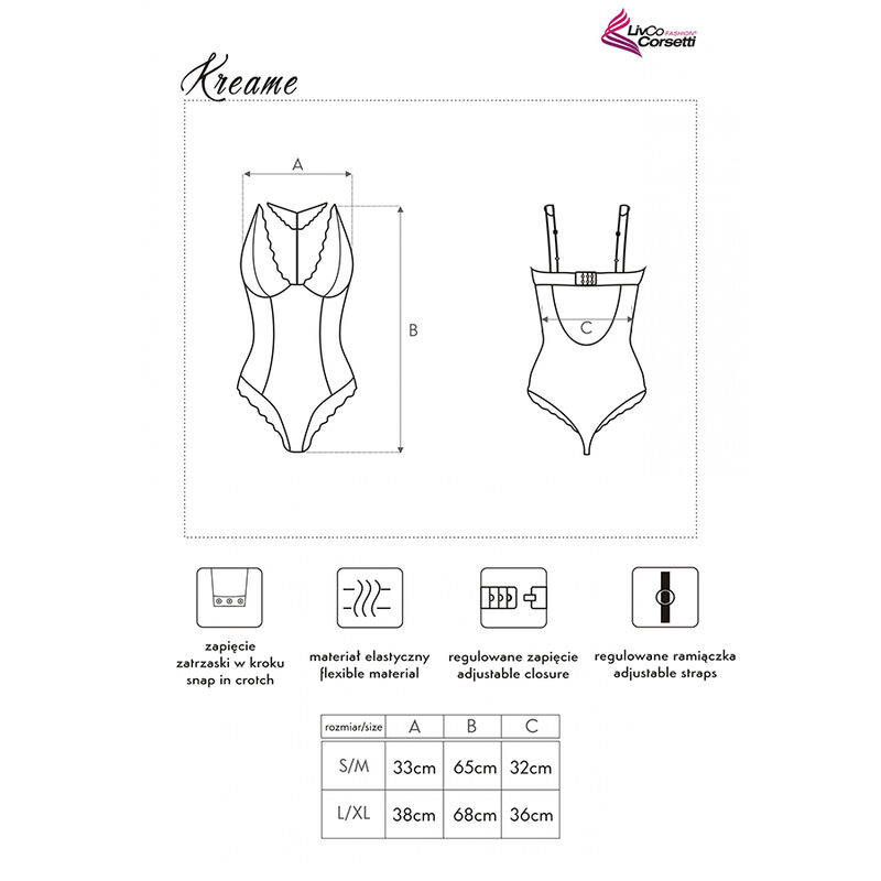 LIVCO CORSETTI FASHION - KREAME LC 90546 BODY BLACK - Image 5
