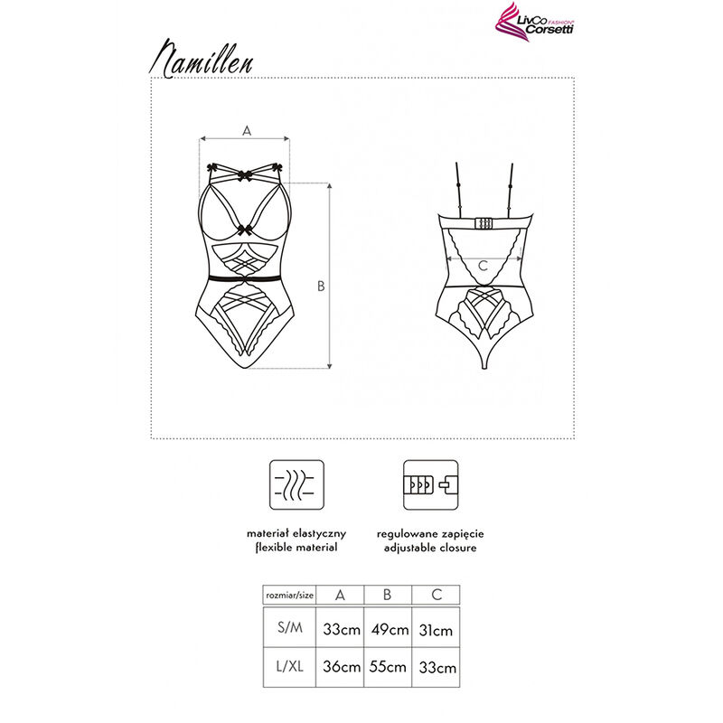 LIVCO CORSETTI FASHION - NAMILLEN LC 90528 BODY BLACK - Image 5