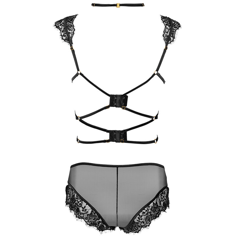 LIVCO CORSETTI FASHION - PALMENOM LC 90614 SUJETADOR + PANTY NEGRO - Image 4
