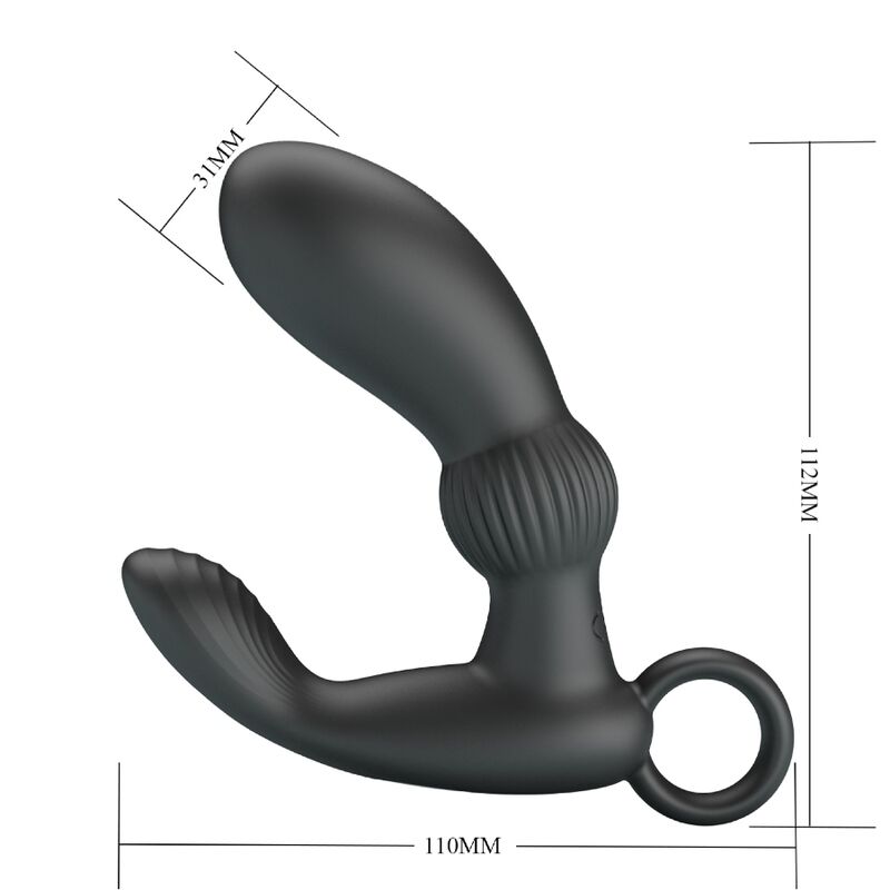 PRETTY LOVE - CAYLA MASSAGEADOR VIBRADOR ANAL PRETO - Image 5