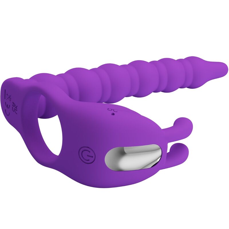 PRETTY LOVE - BLACKNEY ANÉIS PARA PÊNIS COM PLUG VIBRADOR - Image 3