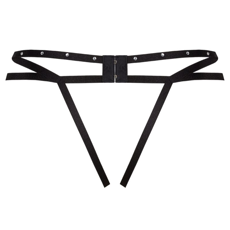 LIVCO CORSETTI FASHION - NOMADE TANGA CROTCHLESS NEGRO - Image 4