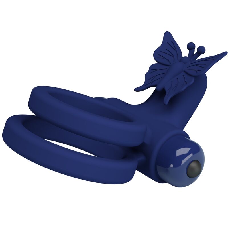 PRETTY LOVE - JAMELE ANEL DUPLO COM ESTIMULADOR DE VIBRAO E BORBOLETA AZUL - Image 5
