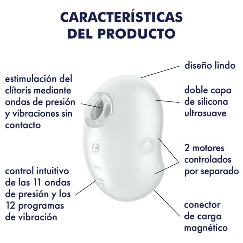 SATISFYER - CUTIE GHOST VIBRADOR LAY-ON BRANCO - Image 4