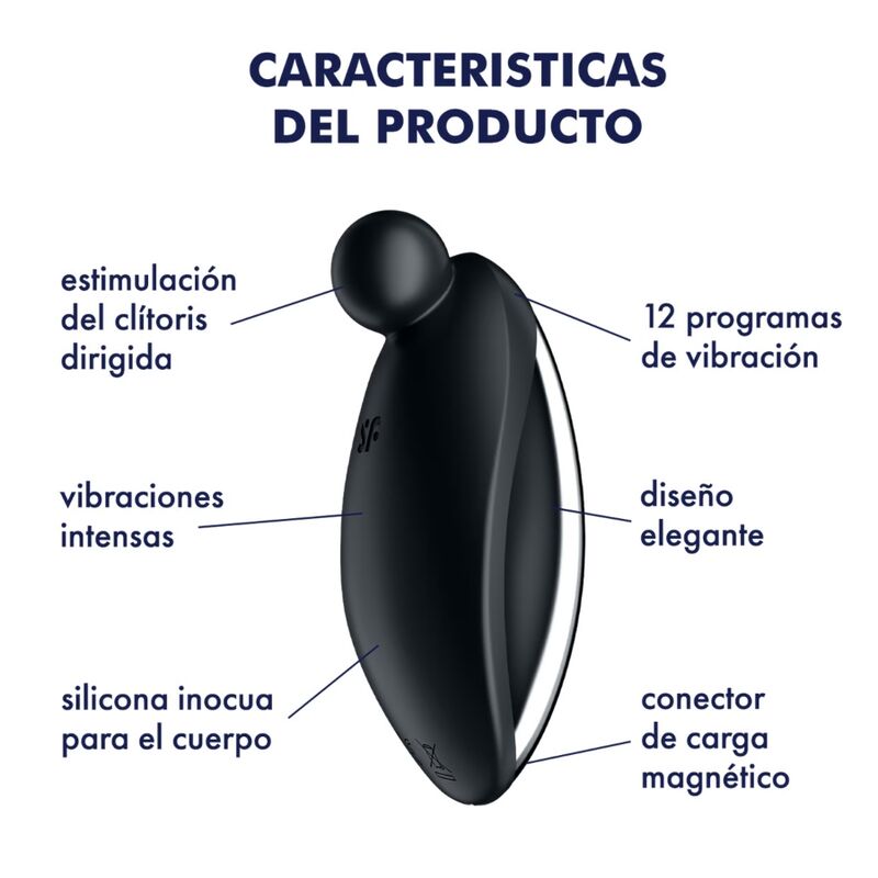 SATISFYER - SPOT ON 2 VIBRADOR LAY-ON PRETO - Image 4