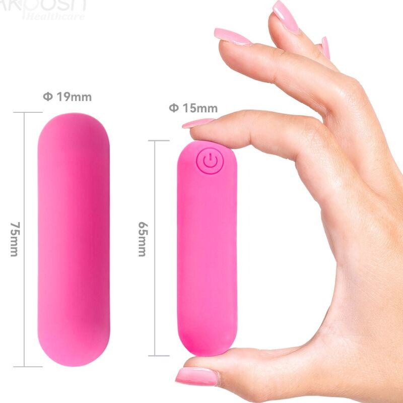 ARMONY - SPLASH HAHA VIBRADOR BALA SILICONE 10 VIBRAÇÕES 75 X 19 CM ROSA - Image 4