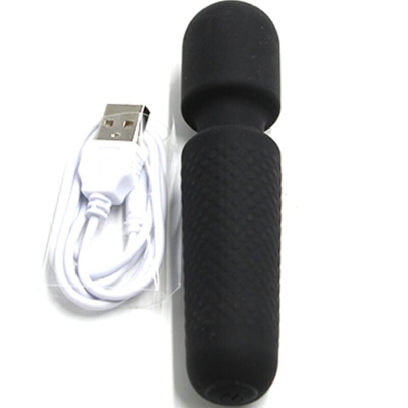 ARMONY - YOUR MAGIC MASSAGER E VIBRADOR RECARREGÁVEL 10 VIBRAÇÕES WAND DOTS PRETO - Image 4