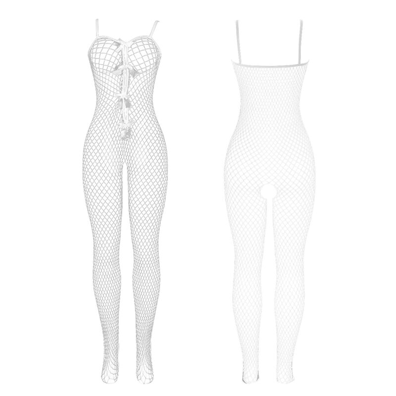 SUBBLIME - 951740 BODYSTOCKING BRANCO REDE DE ARRASTO SEM FUNDO COM LAOS TAMANHO ÚNICO - Image 4