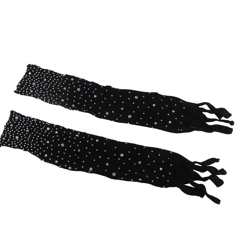 SUBBLIME - 952174 BODYSTOCKING DE REDE COM LUVAS E DIAMANTES PRETO TAMANHO ÚNICO - Image 5