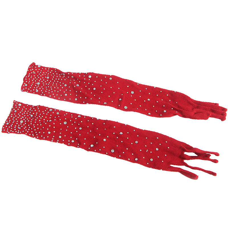 SUBBLIME - 952181 BODYSTOCKING DE REDE COM LUVAS E DIAMANTES VERMELHO TAMANHO ÚNICO - Image 5