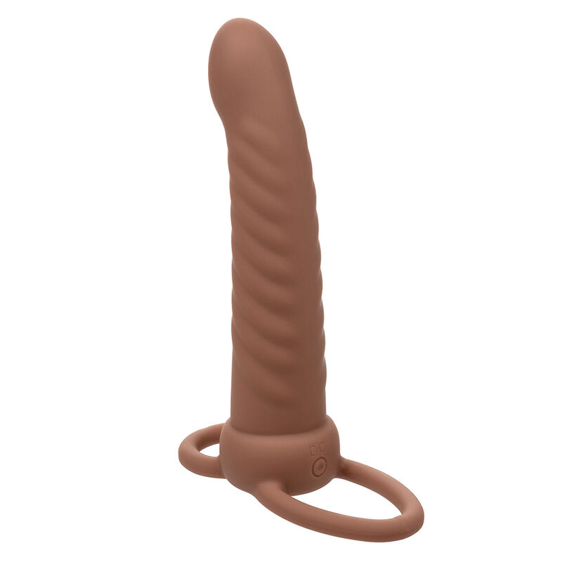 CALEXOTICS - MAXX RIBBED DUAL PENETRATOR 10 VIBRAÇÕES MARROM - Image 4
