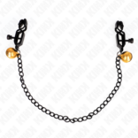KINK - PINÇAS DE CADEIA PLANA E SINO PRATA 30 CM