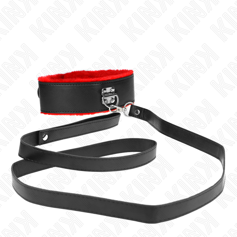 KINK - COLAR COM CINTO 116 CM COM ALÇA DE COURO VERMELHA AJUSTÁVEL 40-48 CM X 6 CM - Image 4