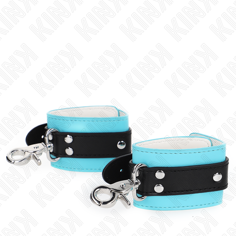KINK - RETENÇÕES DE PULSO FECHÁVEIS PREMIUM PRETO / AZUL AJUSTÁVEIS 21-28 CM X 5,5 CM - Image 3