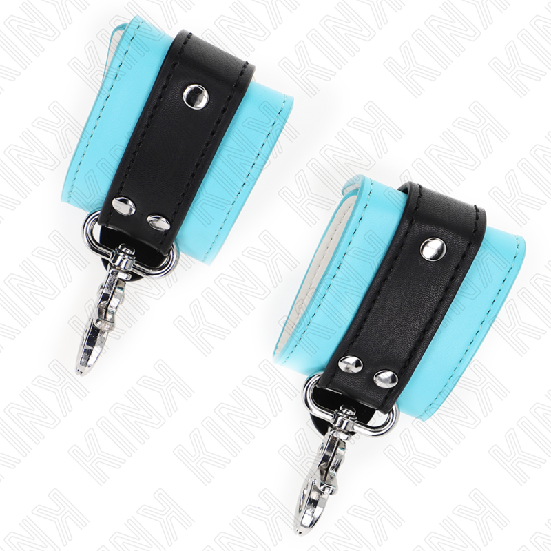KINK - RETENÇÕES DE PULSO FECHÁVEIS PREMIUM PRETO / AZUL AJUSTÁVEIS 21-28 CM X 5,5 CM - Image 4