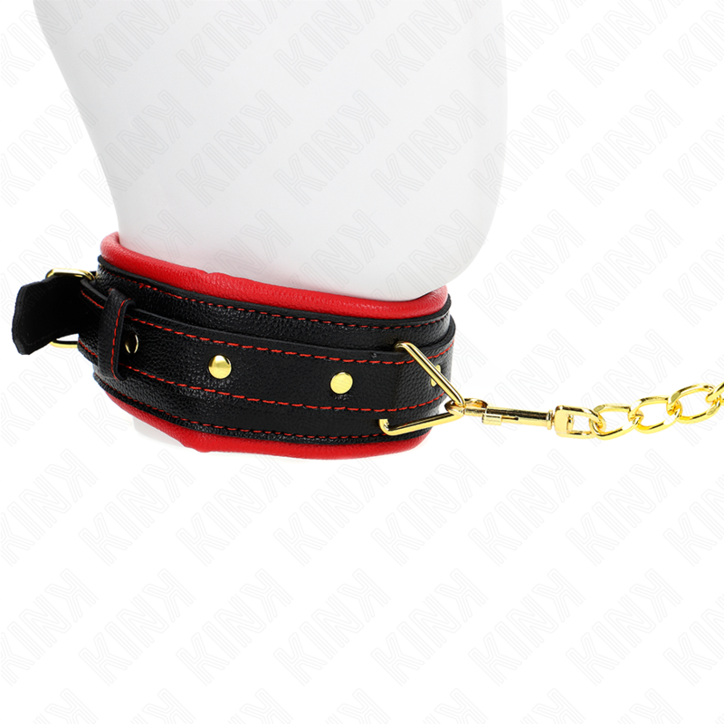 KINK - COLAR COM ESPONJA ALÇA DE IMITAÇÃO DE COURO MODELO 2 AJUSTÁVEL 37-54 CM X 3 CM - Image 3