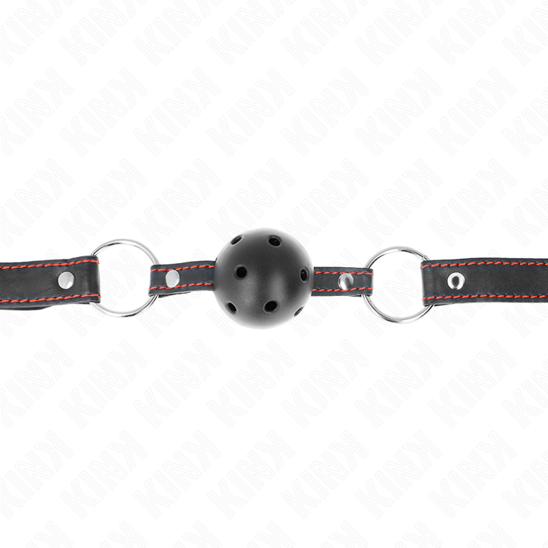 KINK - MORDAÇA DE BOLA PRETA OCA DURO MODELO 2 65 x 2,5 CM - Image 4