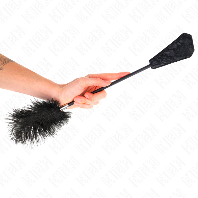 KINK - PENAS DE AVESTRUZ PARA CÓCEGAS COM PALETE DE RENDA 56 CM - Image 5