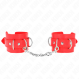 KINK - 3 RETENÇÕES DE PULSO D-RING AJUSTÁVEIS VERMELHO 17,5-25 CM X 6 CM