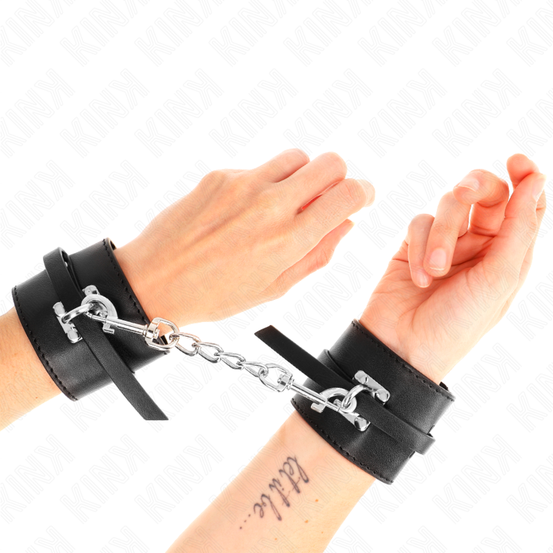 KINK - REMOÇÕES DE PULSO COM BLOQUEIO DELUXE PRETO AJUSTÁVEIS 14,5-21 CM X 6 CM - Image 4
