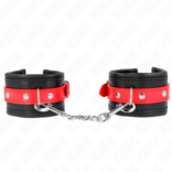 KINK - PULSO PRETO COM CINTO VERMELHO AJUSTÁVEL 17-28 CM X 6 CM