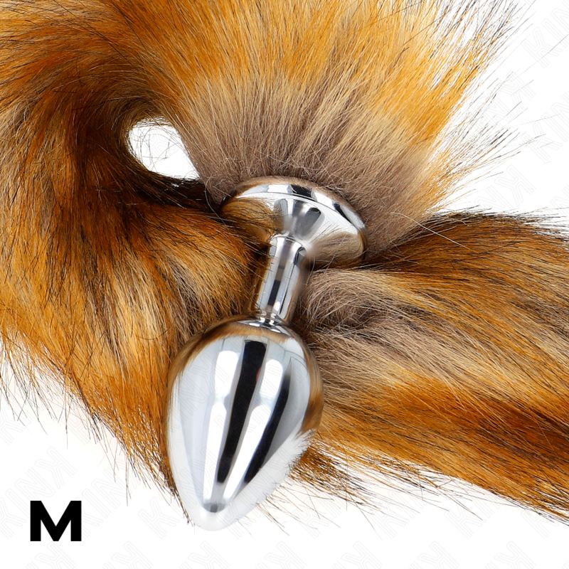 KINK - PLUG ANAL TAMANHO M 8 X 3,5 CM COM CAUDA SINTÉTICA 40 CM MARROM - Image 4