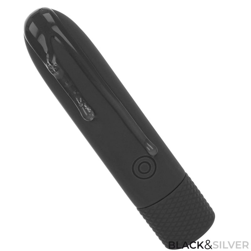 BLACK SILVER - GERI USB RECARREGÁVEL VIBRATÓRIA BULLET 8 VIBRAÇÕES PRETO 10 X 2,2 CM - Image 3