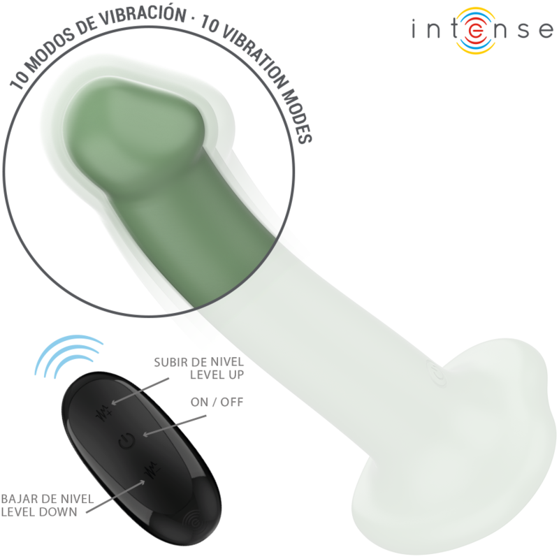 INTENSE - VIBRADOR BECCA COM VENTOSA 10 VIBRAÇÕES VERDE CONTROLE REMOTO - Image 3