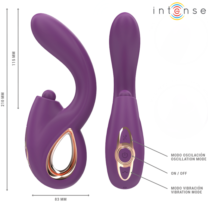 INTENSE - LALI MULTIFUNCIONAL VIBRADOR DE PONTO G COM BATIDA, IMPULSÃO E VIBRAÇÃO ROXO - Image 5