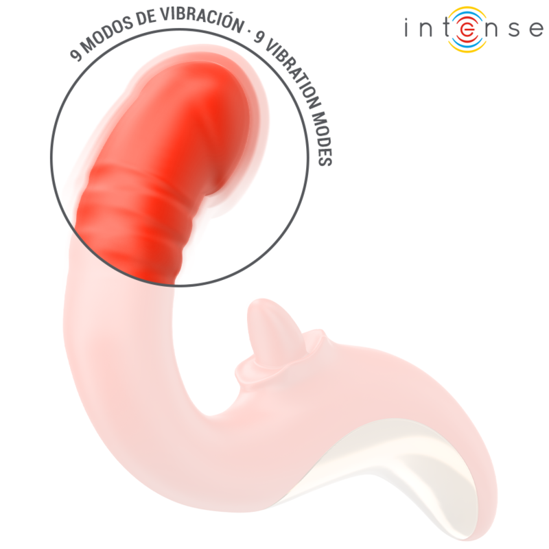 INTENSE - VIBRADOR E ESTIMULADOR PAULINA EM FORMATO U VERMELHO - Image 5
