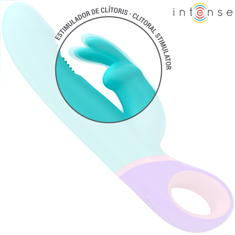 INTENSE - MONICA RABBIT VIBRADOR COM ESTIMULADOR G-SPOT ROTATIVO AZUL - Image 3
