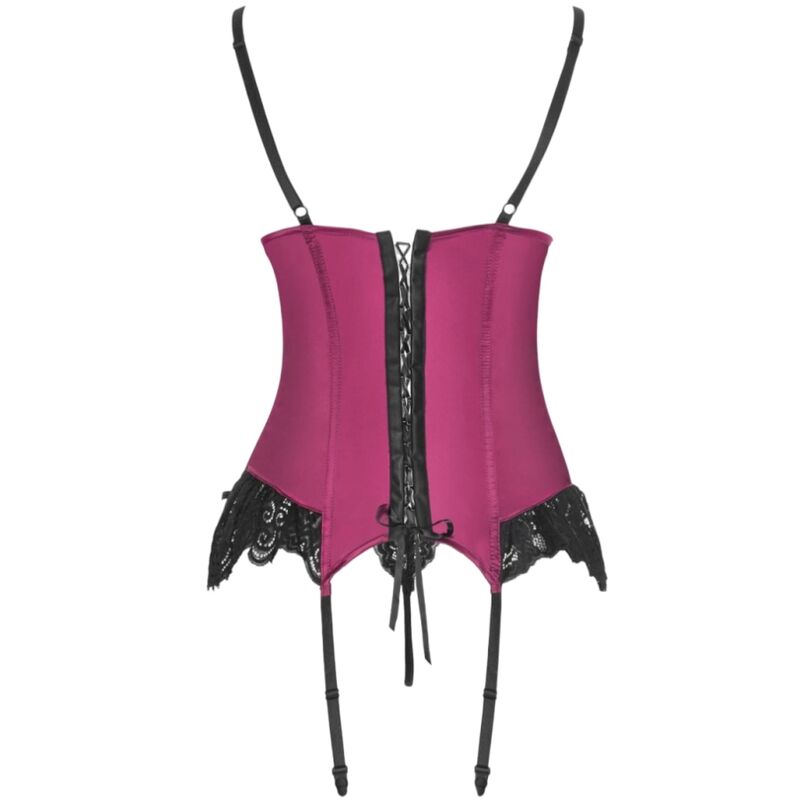 LIVCO CORSETTI FASHION - AGRAFENA CF 90436 CORSET + TANGA BORGONHA L/XL - Image 5