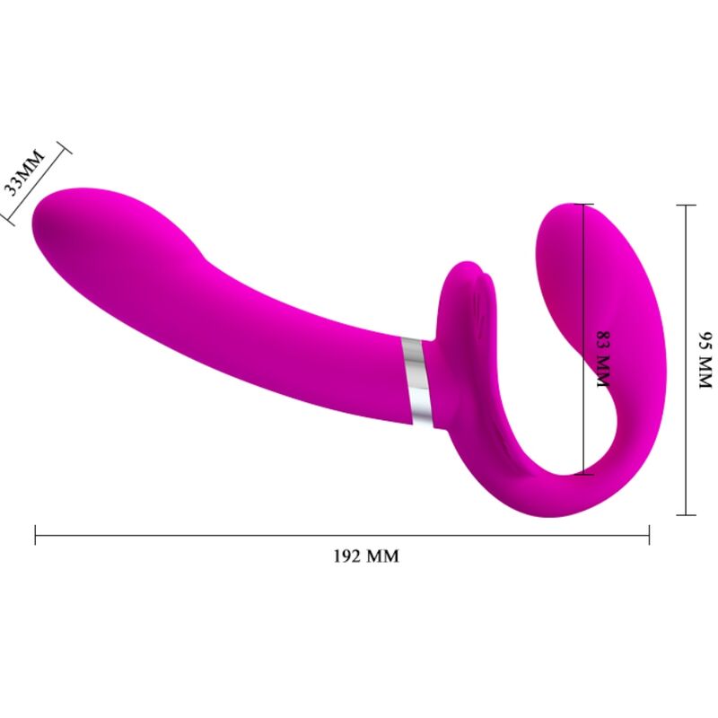 PRETTY LOVE - VIBRADOR VALERIE DOUBLE STRAP-ON 12 VIBRAÇÕES ROXO - Image 4