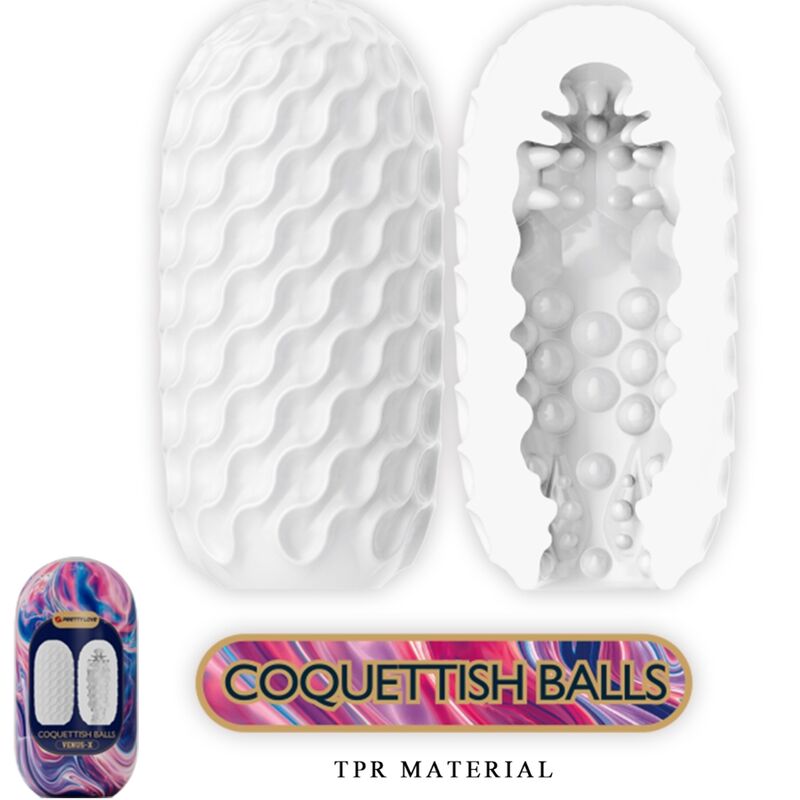 PRETTY LOVE - VENUS X 15 MASTURBADORES MASCULINOS DE SILICONE BRANCO - Image 4