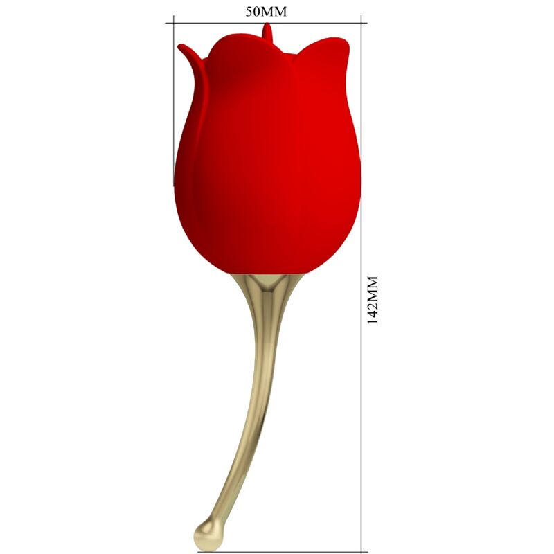 PRETTY LOVE - ESTIMULADOR DE CLITÓRIS ROSE LOVER 12 VIBRAÇÕES VERMELHO - Image 4
