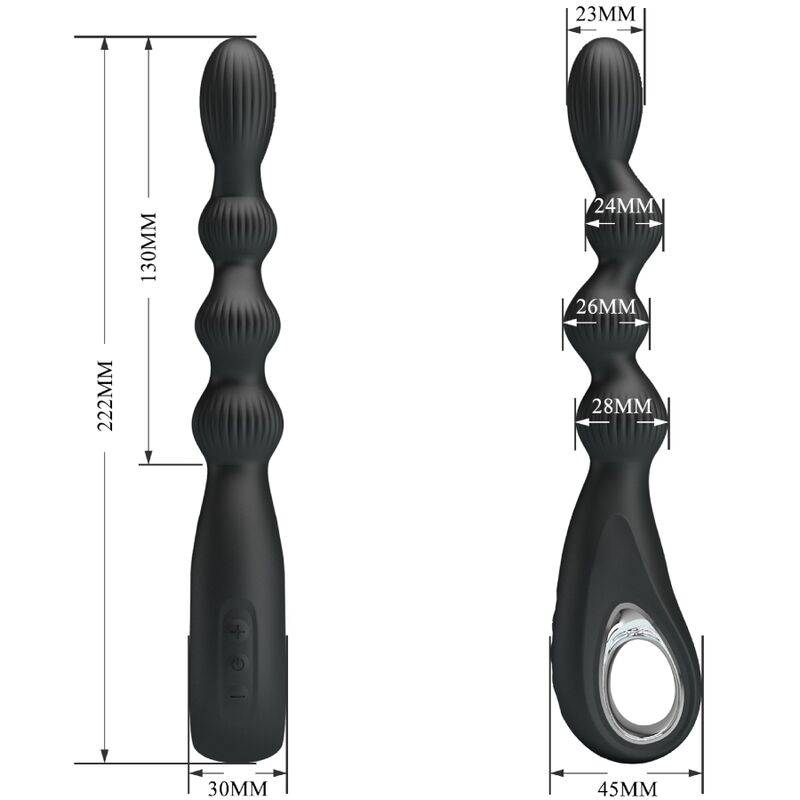 PRETTY LOVE - FEDERER VIBRADOR ANAL 12 VIBRAÇÕES PRETO - Image 4