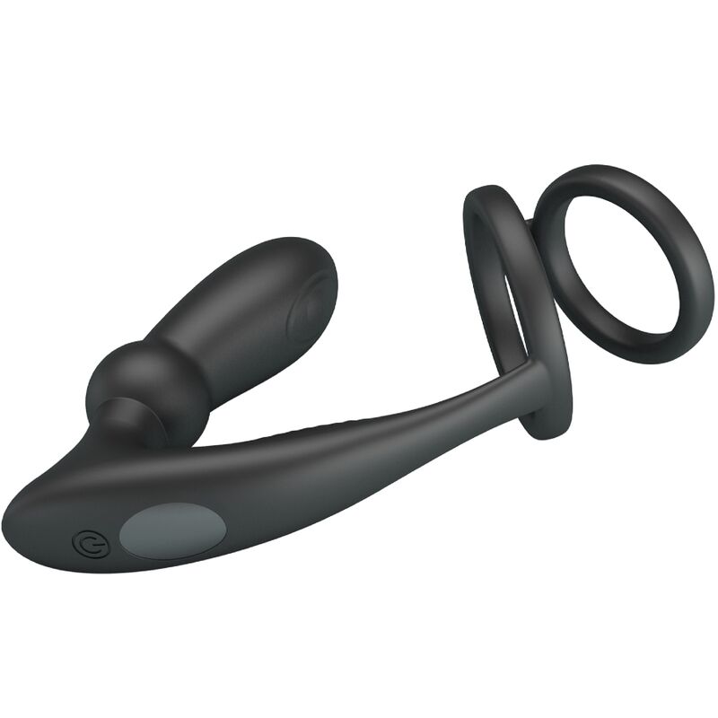 PRETTY LOVE - ANEL PENIS EMONI + PLUG ANAL 12 VIBRAÇÕES PRETO - Image 4