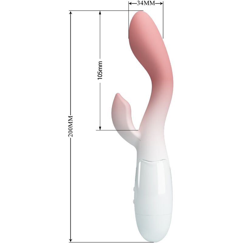 PRETTY LOVE - VIBRADOR BRILHANTE DO PONTO G + ESTIMULADOR DE CLITÓRIS 30 VIBRAÇÕES ROSA - Image 4