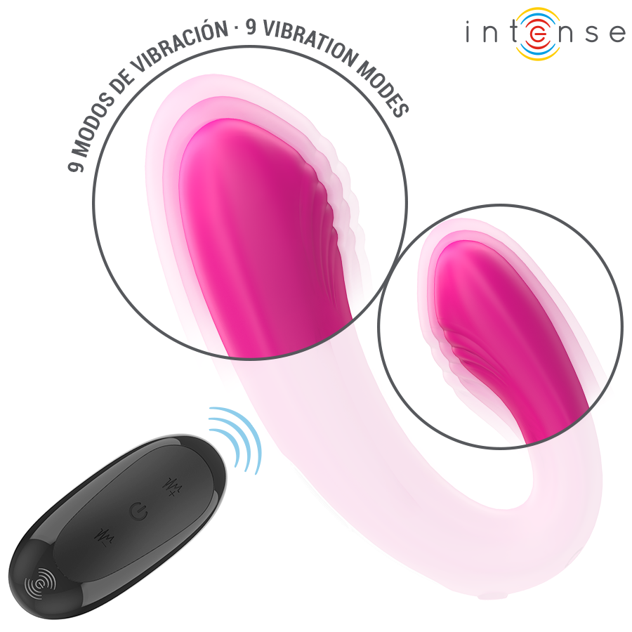 INTENSE - JANET DUAL ESTIMULADOR EM U E VIBRADOR COM CONTROLE REMOTO ROSA - Image 5