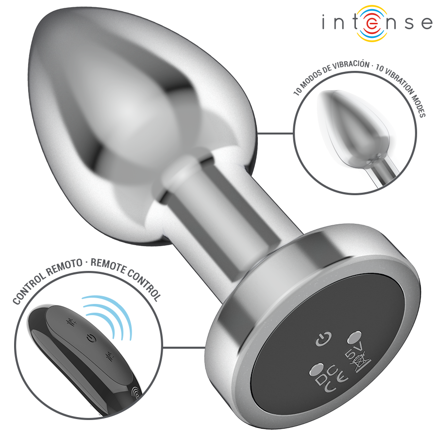 INTENSE - PLUG ANAL 10 VIBRAÇÕES METAL COM CONTROLE REMOTO M - Image 3