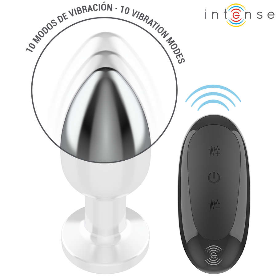 INTENSE - PLUG ANAL 10 VIBRAÇÕES METAL COM CONTROLE REMOTO L - Image 4