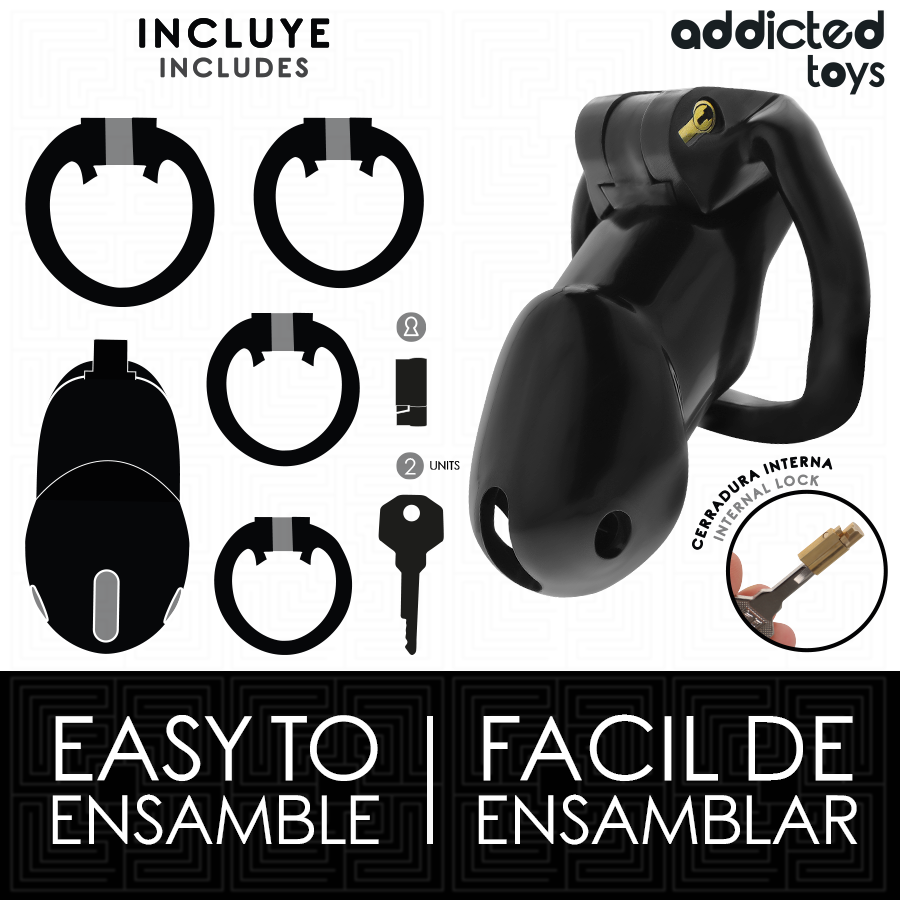 ADDICTED TOYS LOCKED - GAIOLA PENIANA MINDNIGHT CELL, TAMANHO L - Image 4