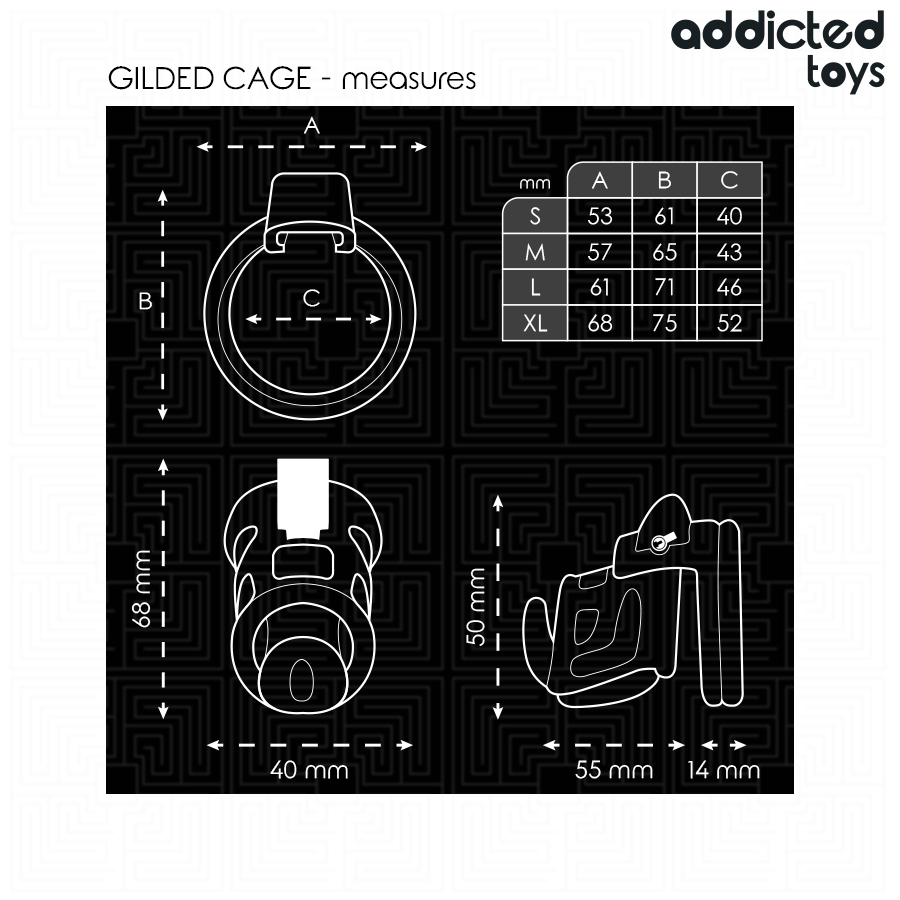 ADDICTED TOYS LOCKED - GAIOLA GILDEN GAIOLA PARA PÊNIS 8,5 CM - Image 5