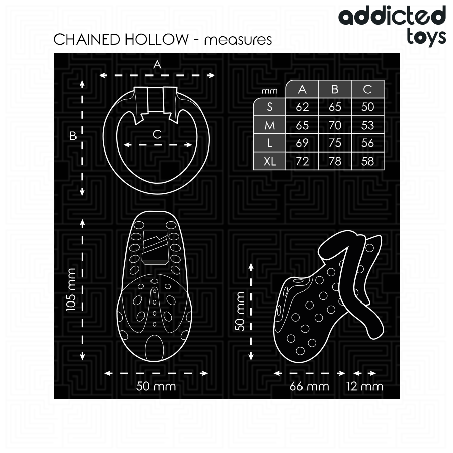 ADDICTED TOYS LOCKED - GAIOLA DE PÊNIS OCO COM CORRENTE 10,5 CM - Image 5